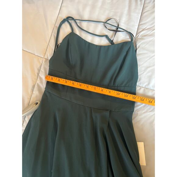Lulus dreamy forest green backless maxi dress with slit NWT size S - Picture 6 of 6